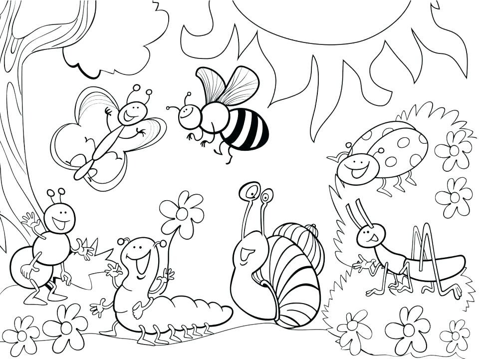 970x719 Garden Coloring Pages For Kids Printable Printables And Menu