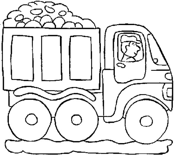 600x539 Car Transporter Truck Bring Rocks Coloring Pages Best Place To Color