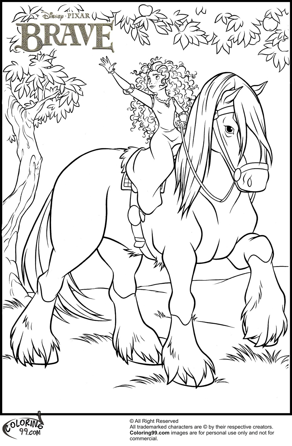 980x1500 Disney Princess Merida Coloring Pages Minister Coloring