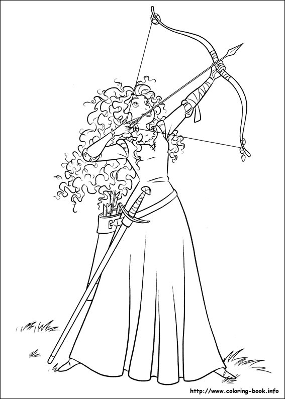 567x794 Princess Merida Coloring Pages
