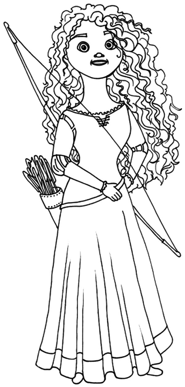 600x1253 Princess Merida Doll Coloring Pages Princess Merida Doll Coloring