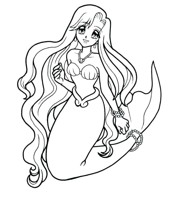 600x686 Cute Mermaid Coloring Pages Cute Mermaid Coloring Pages Pin Page