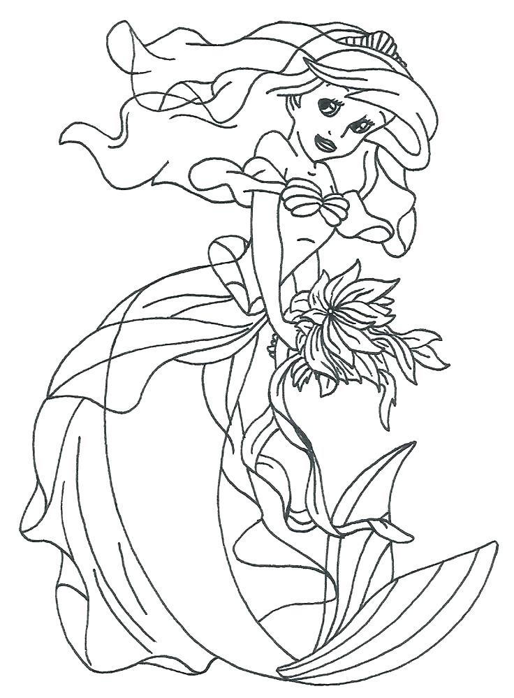736x999 Color Page Color Page Princess Mermaid Cartoon Coloring Pages