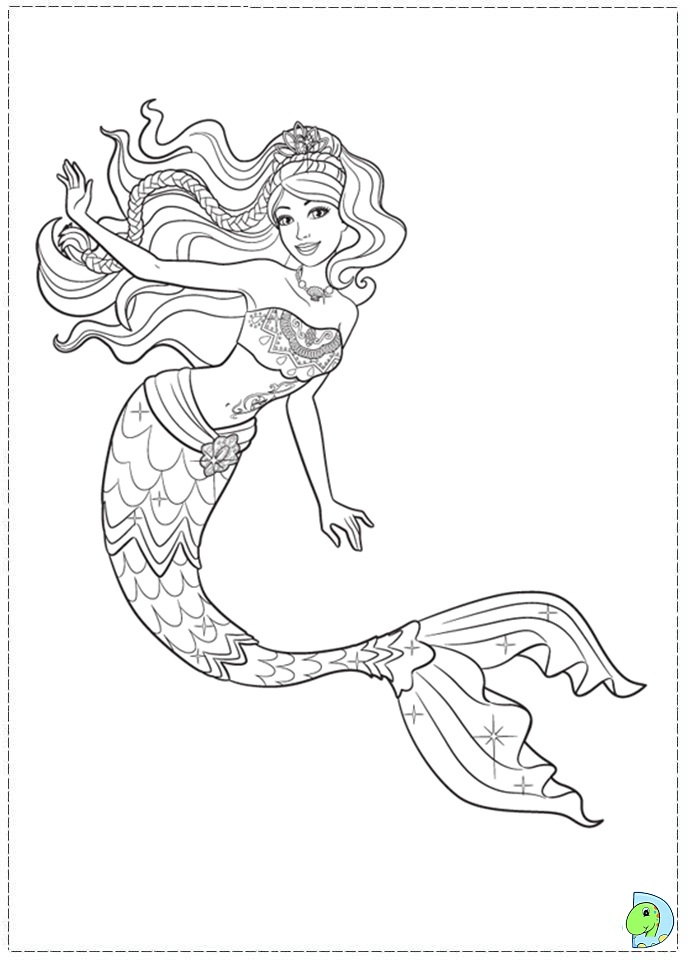 691x960 Barbie Mermaid Coloring Pages