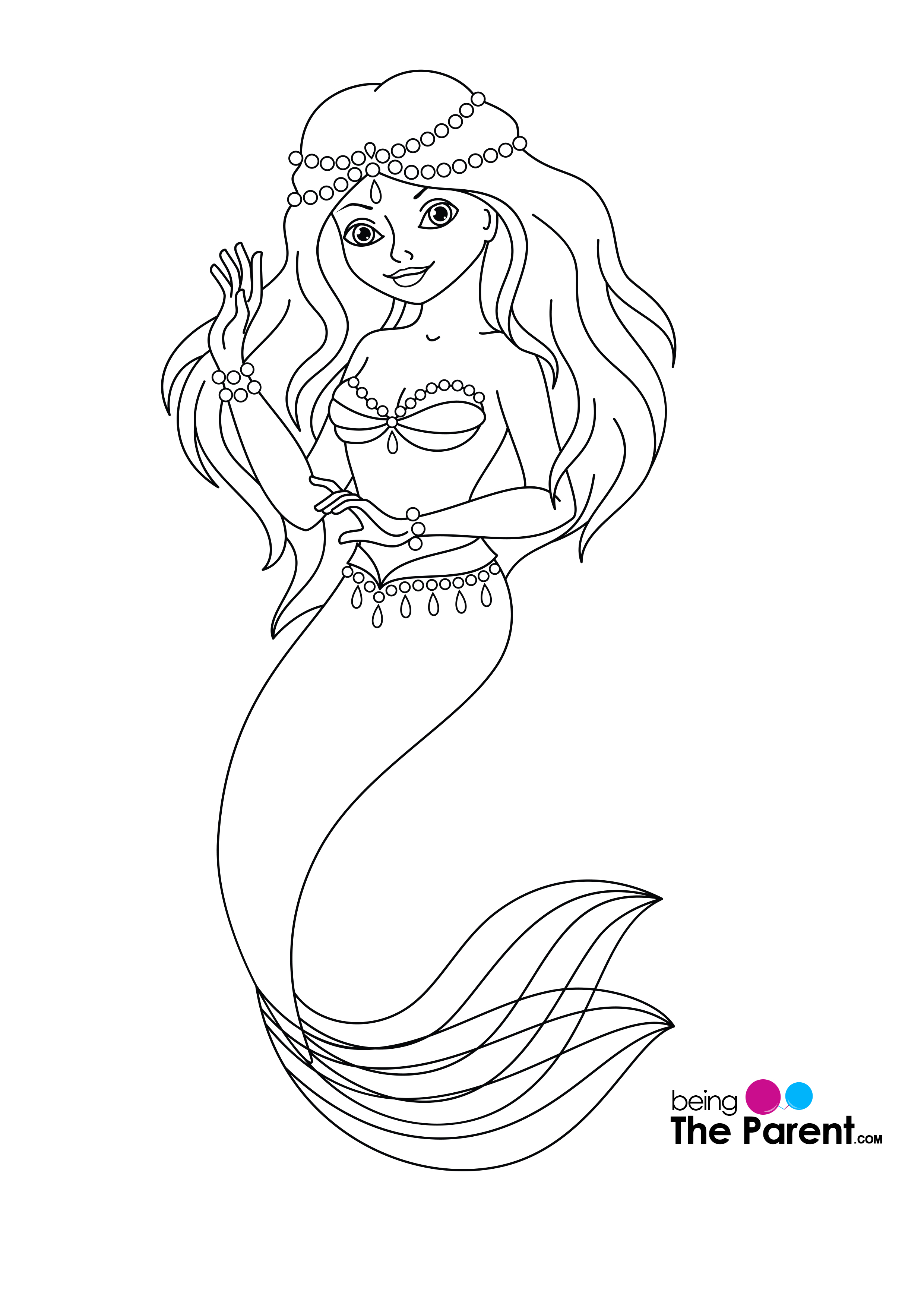 Mermaid Valentine Coloring Pages Coloring Pages