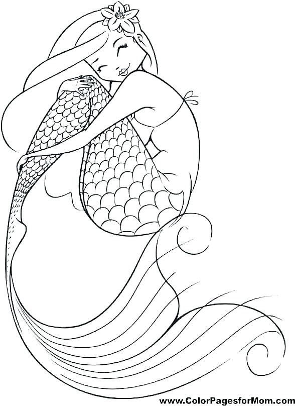 588x808 Mermaid Coloring Sheets