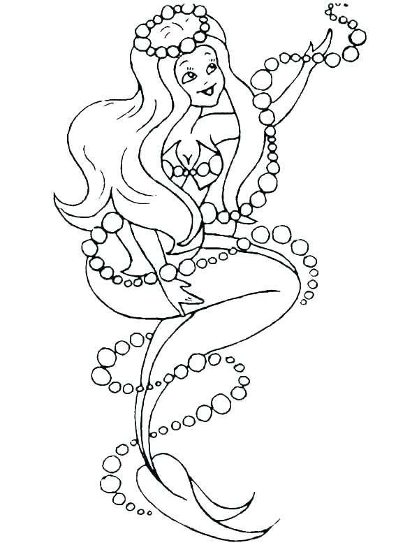 600x800 Cartoon Mermaid Coloring Pages Vanda