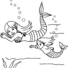 220x220 Mermaid Coloring Pages