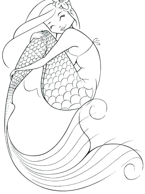 480x640 Barbie Mermaid Coloring Page