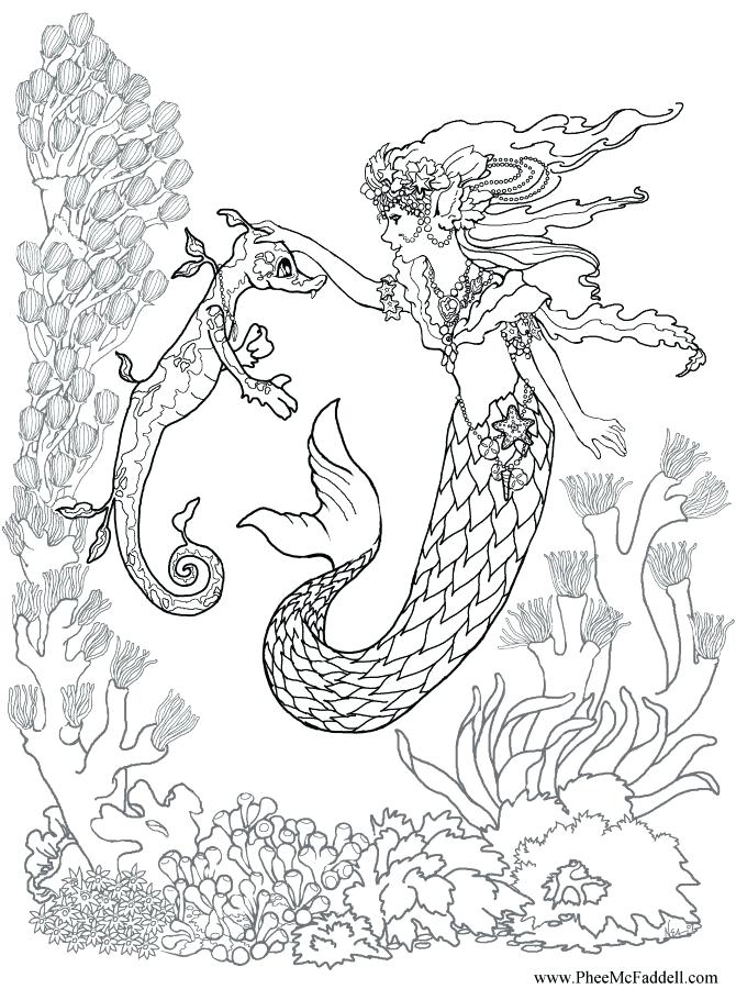 670x900 Realistic Mermaid Coloring Pages Little Mermaid Coloring Pictures