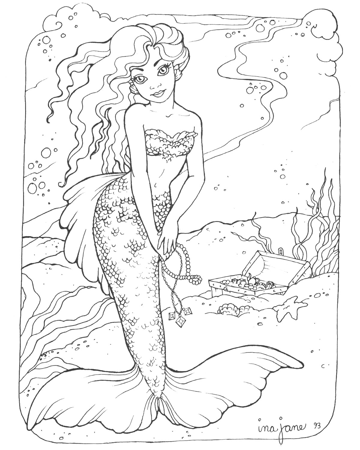 1200x1500 Best Printable Mermaid Coloring Pages Free Printable Mermaid