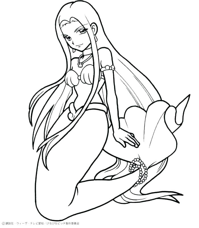 700x800 Coloring Pages Mermaids Coloring Pages Mermaid Anime Mermaid