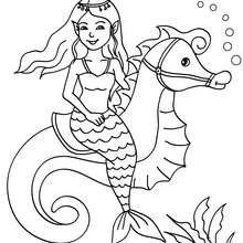 220x220 Great Mermaid And Nice Mermaid And Dolphin Coloring Pages