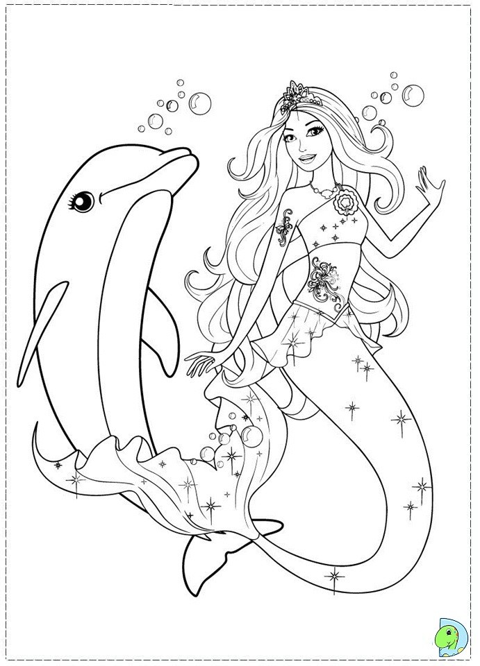 691x960 Barbie Mermaid Coloring Pages Printable Partytjie Idees