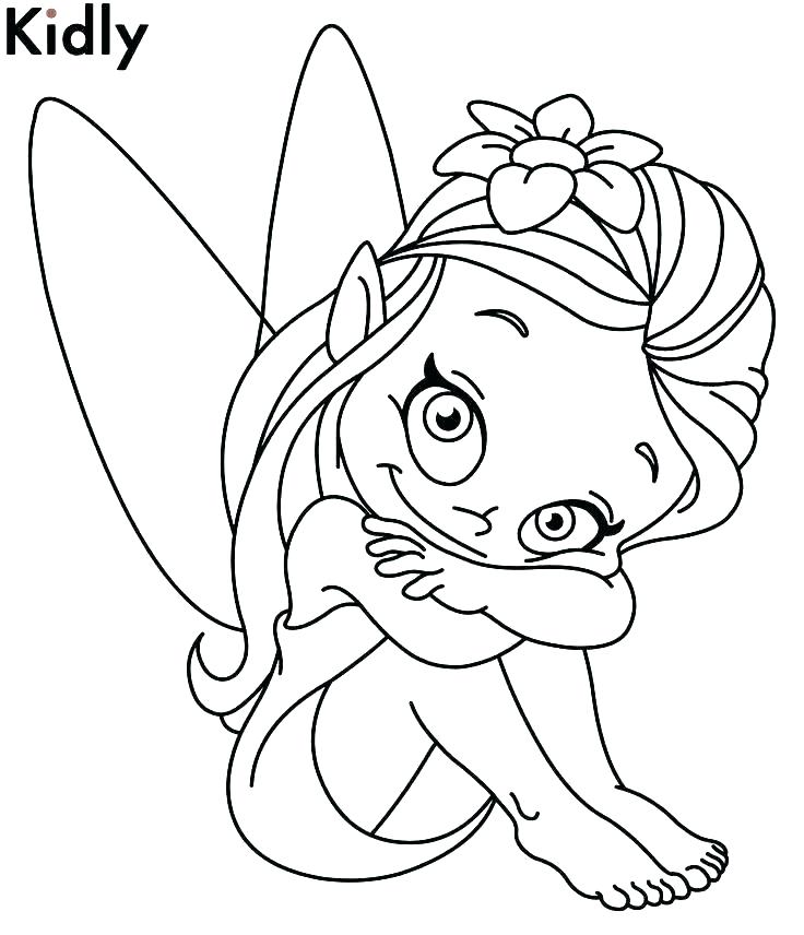 736x856 Fairy Princess Color Pages