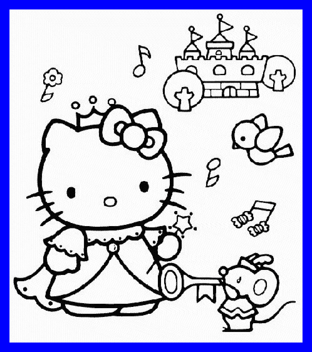 Mermaid Hello Kitty Coloring Pages