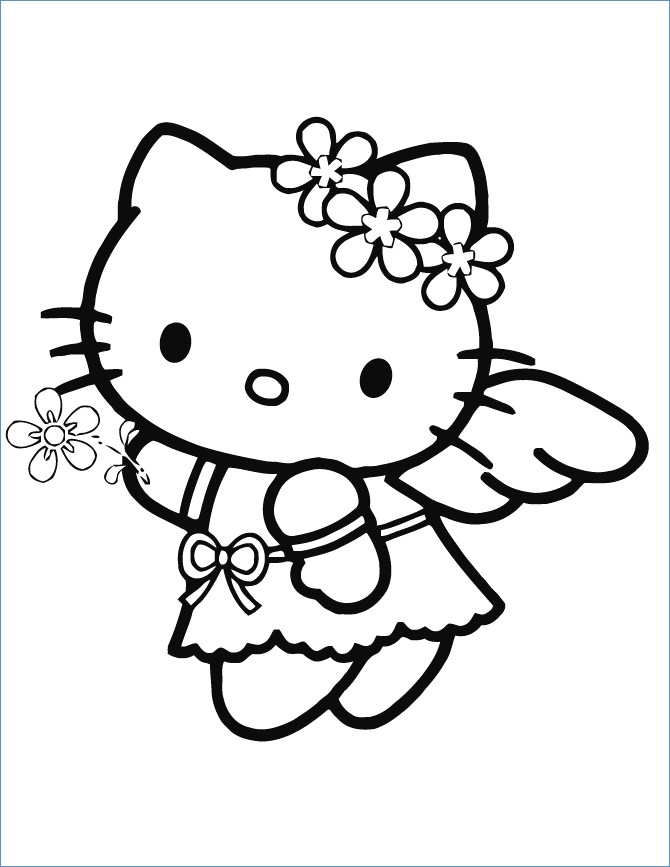 670x867 Hello Kitty Little Mermaid Coloring Page