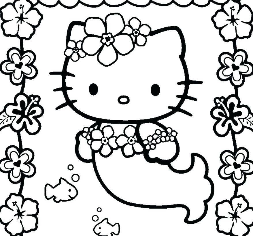 878x818 Hello Kitty Mermaid Coloring Pages Coloring Book Prixducommerce