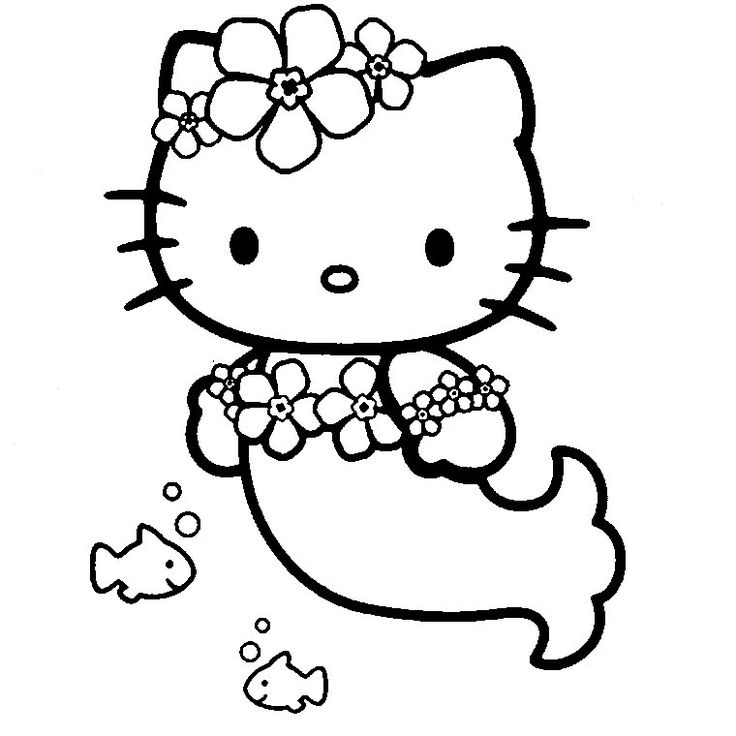 736x736 Hello Kitty Mermaid Coloring Pages To Download And Print For Free