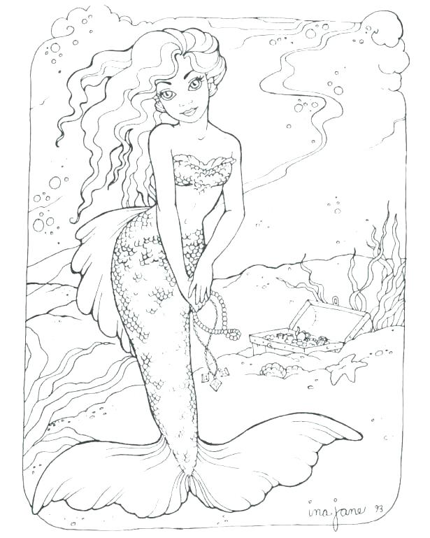 615x769 Free Mermaid Coloring Pages Printable Hello Kitty Mermaid Coloring