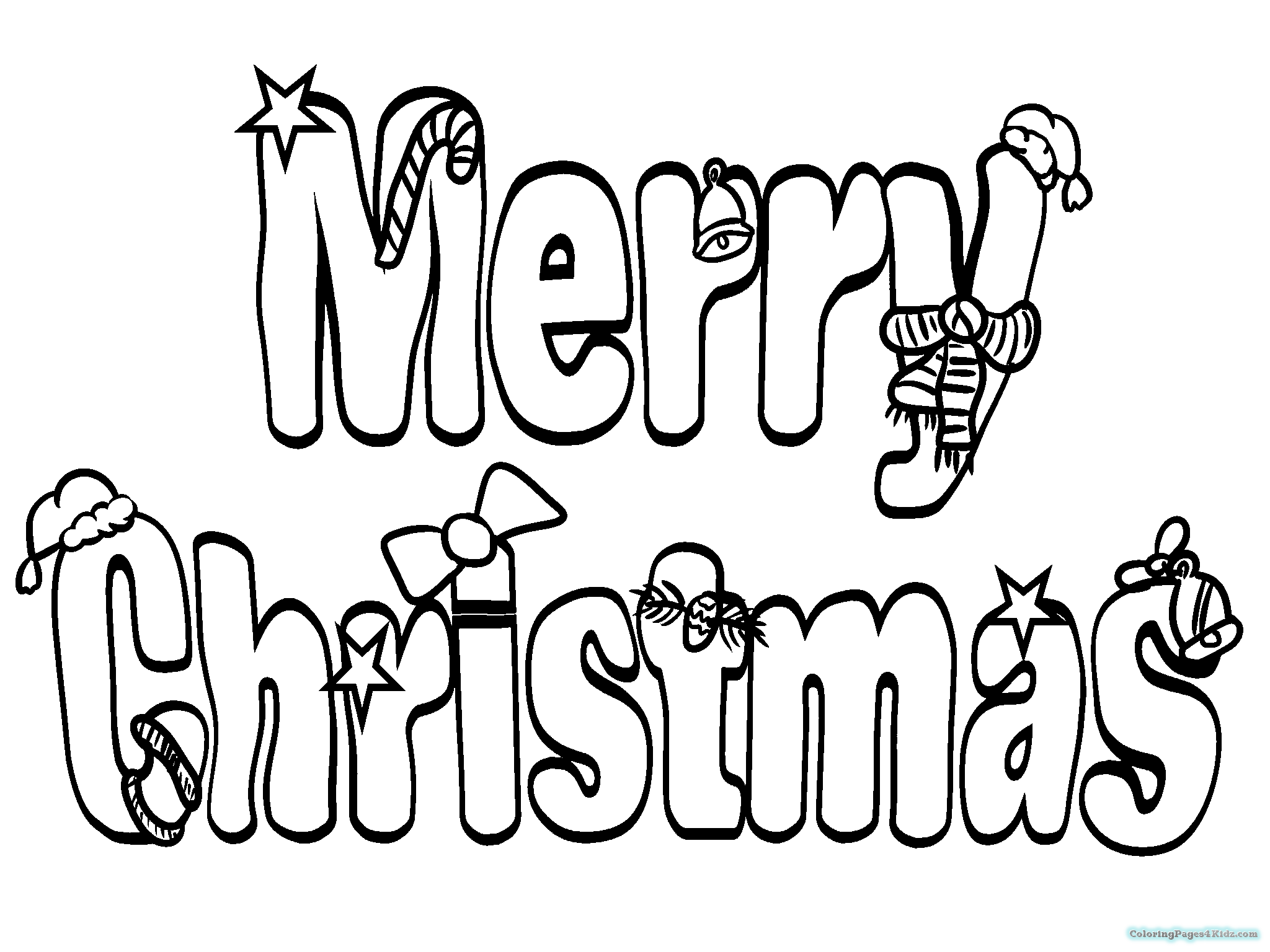 2048x1536 Merry Christmas Word Coloring Pages Coloring Pages For Kids