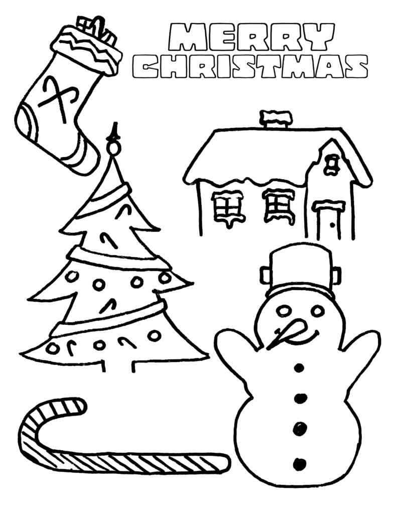 791x1024 Kitty Merry Christmas Coloring Pages