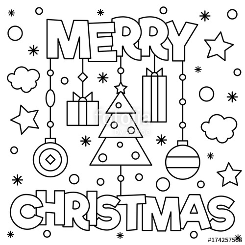 500x500 Merry Christmas Coloring Pages Merry Christmas Coloring Page
