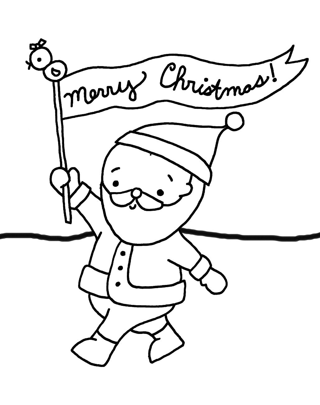 1029x1299 Santa Say Merry Christmas Coloring Pages For Kids Christmas