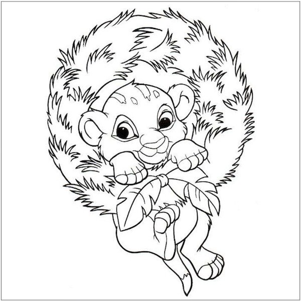 600x600 Disney Merry Christmas Coloring Pages Happy Holidays!