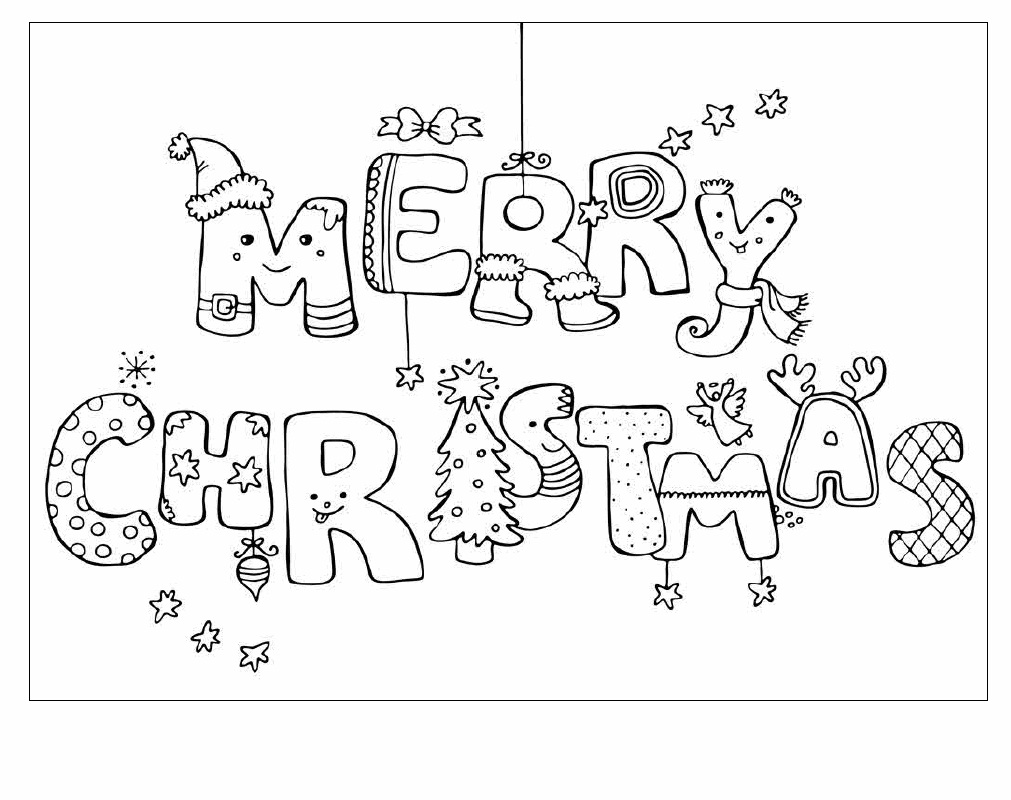 1011x800 Merry Christmas Coloring Pages Online For Girls