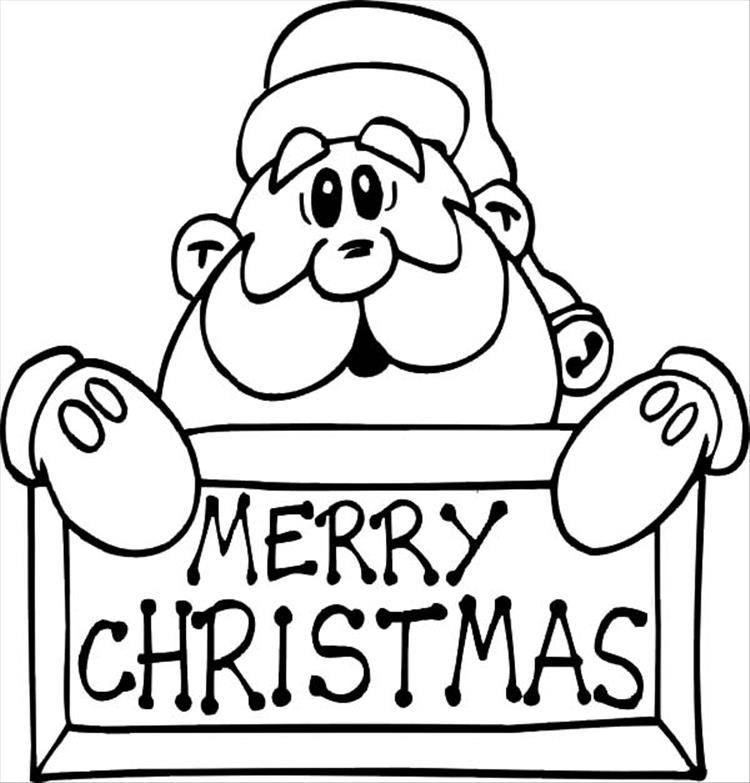 750x783 Merry Christmas Santa Claus Coloring Pages