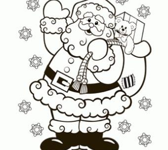 340x304 Merry Christmas Santa Coloring Pages Just Colorings