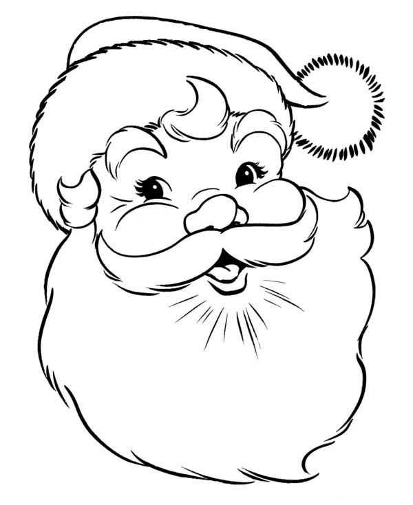 600x734 A Happy Merry Christmas From Santa Coloring Page