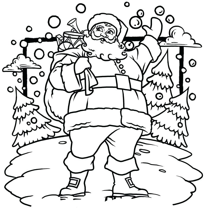 800x808 Christmas Santa Coloring Pages Printable Coloring Page A Coloring