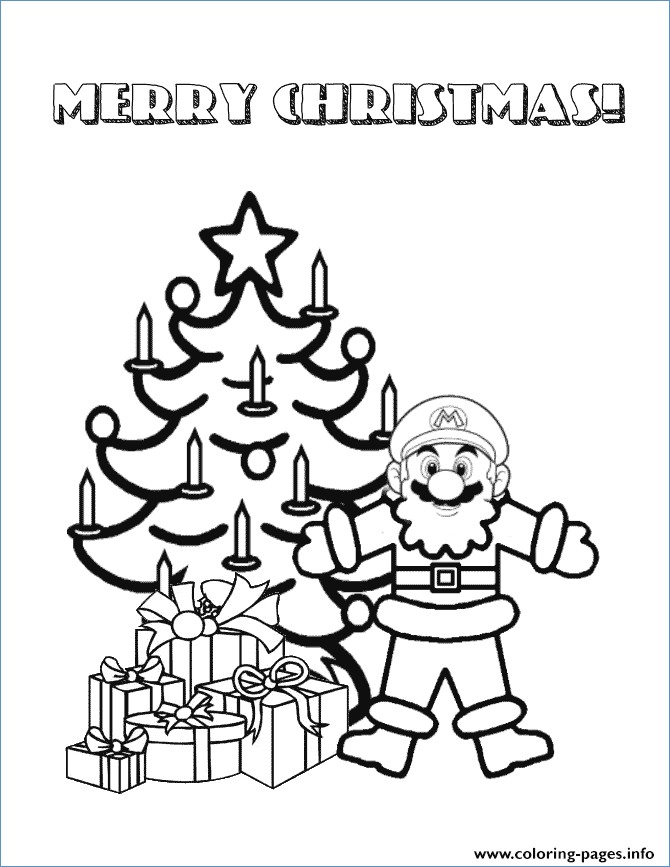 670x867 Christmas Tree And Santa Coloring Pages