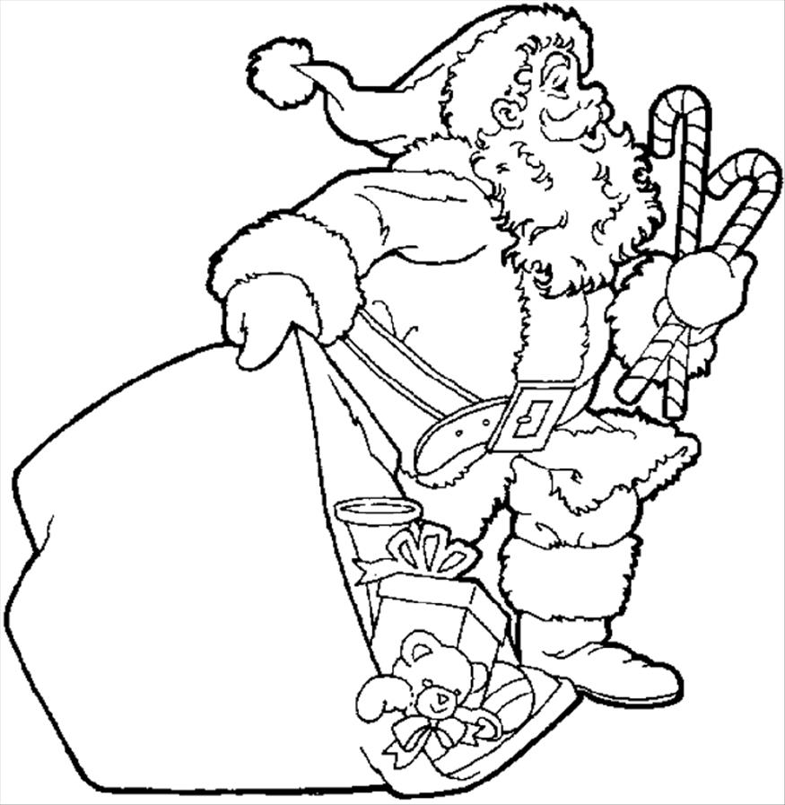 875x897 Merry Christmas Santa Claus Coloring Pages