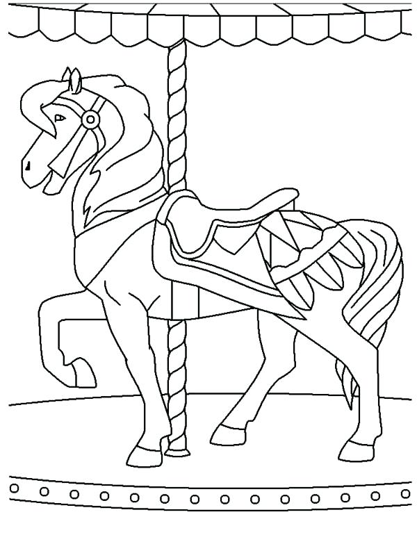 600x793 Circus And Carnival Merry Go Round At Coloring Pages Bulk Color