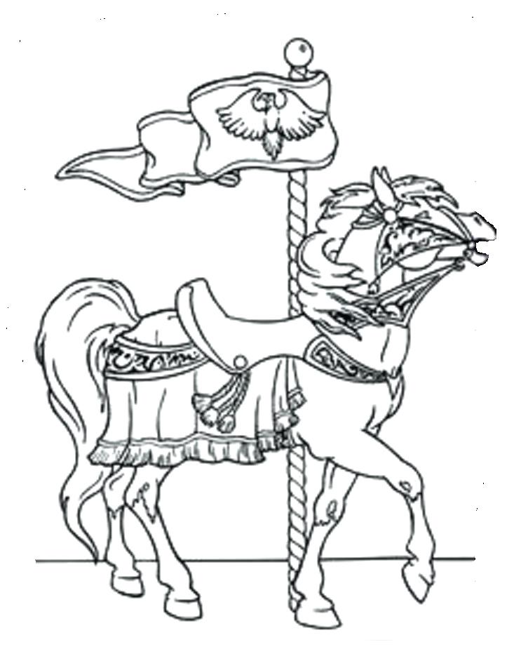 733x935 Horse Color Page Horse Color Page Carousel Horse Coloring Pages