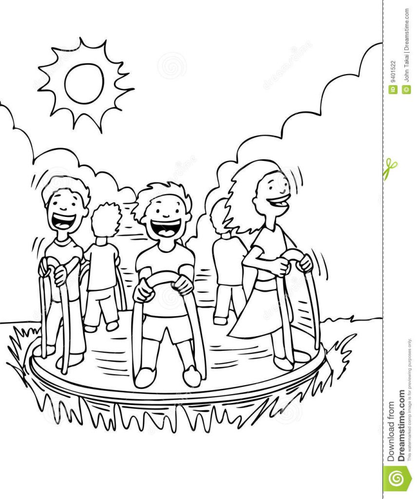 856x1024 Merry Go Round Coloring Pages