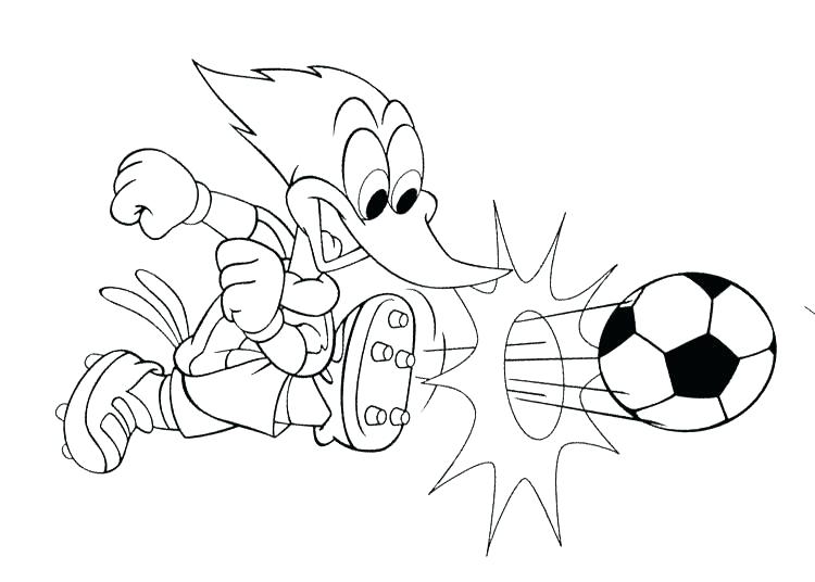 750x536 Soccer Coloring Page Woody Woodpecker Coloring Pages Woody
