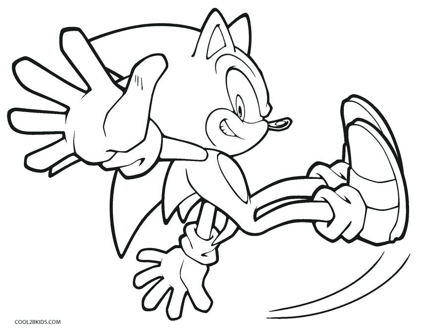 850x670 Sonic Color Pages To Print Sonic Printable Coloring Pages Metal