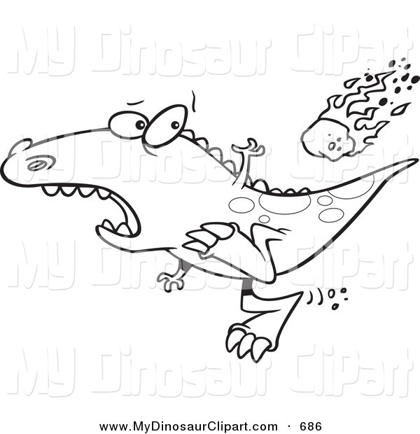 600x620 Clipart Of A Cartoon Black And White Coloring Page Outline Design