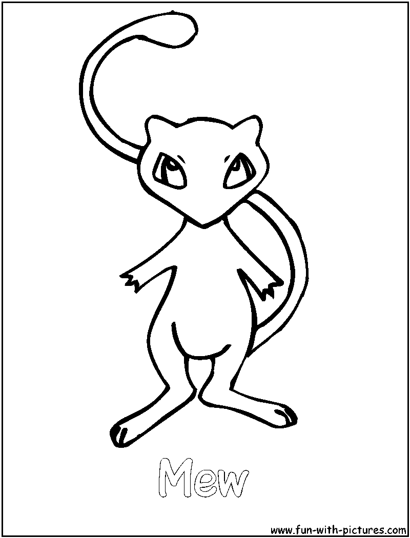 800x1050 Pokemon Mew Coloring Pages