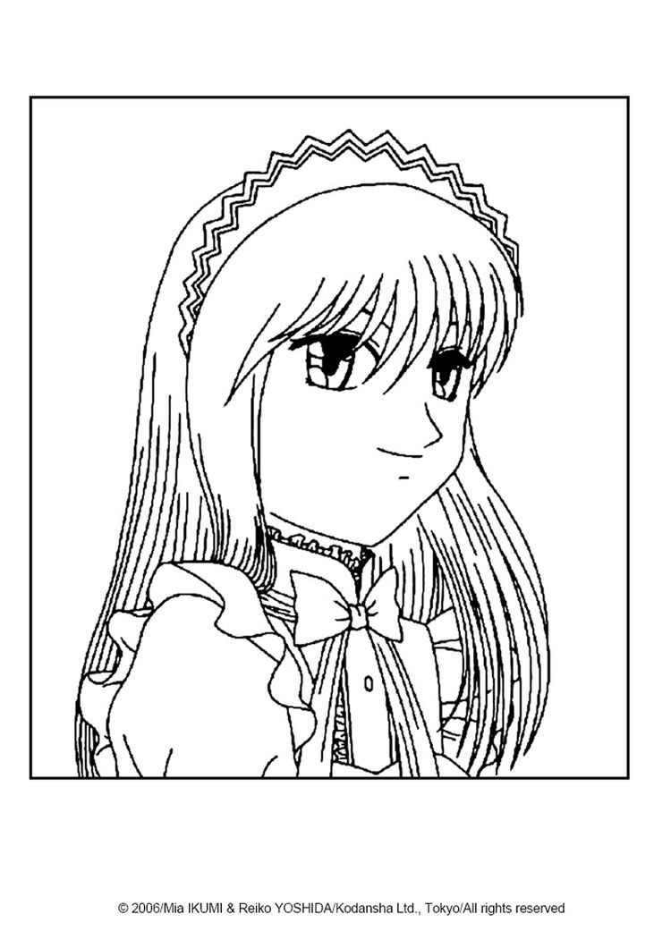 750x1060 Zakuro Fujiwara Portrait Coloring Page Looking For More Tokyo Mew