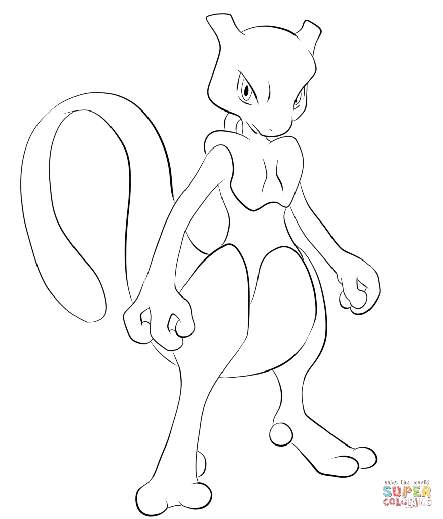 874x1024 Mewtwo Super Coloring Pokemon