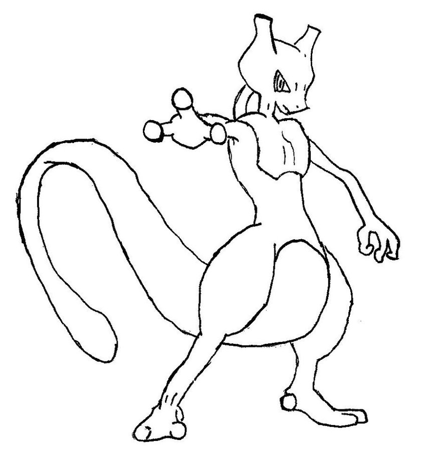 864x925 For Pokemon Coloring Pages Mewtwo