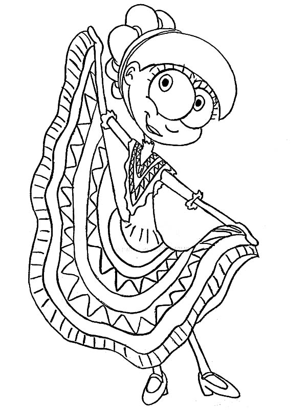 600x800 Amazing Culture Mexican Dress Coloring Pages Color Luna