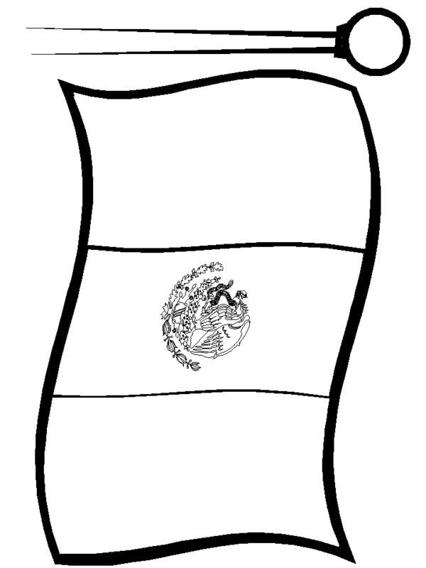 600x800 Mexican Flag Print Out Free Colorable Mexican Flag Coloring