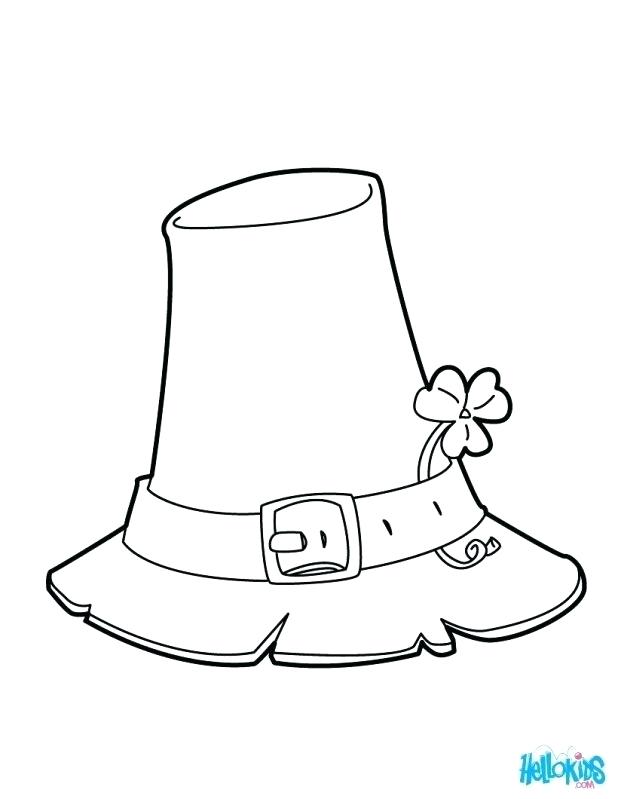 618x799 Sombrero Hat Coloring Pages Shamrock And Hat Coloring Page