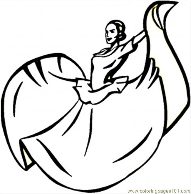650x659 Mexican Woman Coloring Page